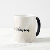 White rose abstract flower painting モーフィングマグカップ (正面右)