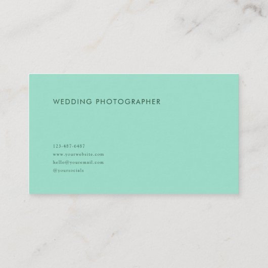 White Rose and Enchanted Green Forest Valley 名刺 (裏面)