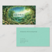 White Rose and Enchanted Green Forest Valley 名刺 (正面/裏面)