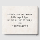 White Rose and Heart With Scripture Verse ゲストブック (裏面)