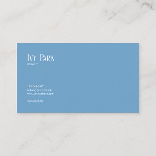 White Rose and Misty Blue Mountain Crescent Moon 名刺 (裏面)