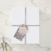 White Rose Botanical Acrylic Painted Floral ギフトタグ (より糸付き)