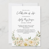 White Rose Celebration of Life Funeral 招待状 (正面)