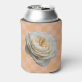 White Rose Checkered Pink Peach Can Sleeve 缶クーラー (缶裏面)