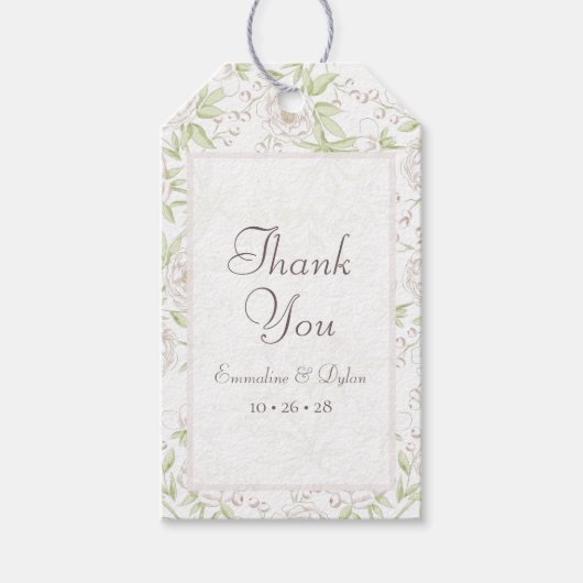 White Rose Classic Wedding ギフトタグ (正面)