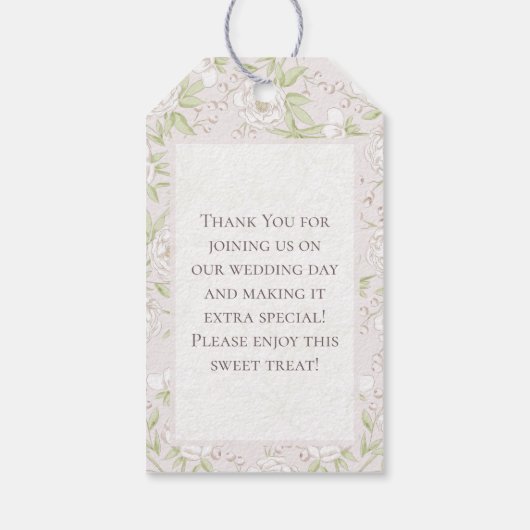 White Rose Classic Wedding ギフトタグ (裏面)