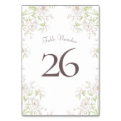 White Rose Classic Wedding テーブルナンバー (正面)