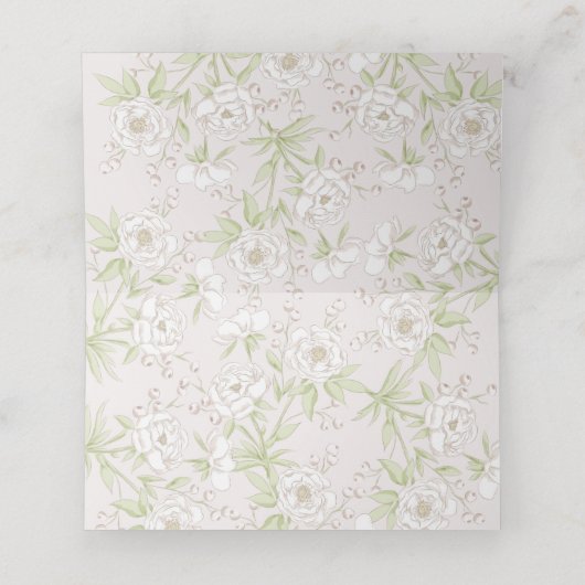 White Rose Classic Wedding プレイスカード (内部開封)