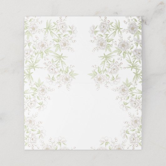 White Rose Classic Wedding プレイスカード (外部開封)