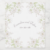 White Rose Classic Wedding ワインラベル (シングルラベル)