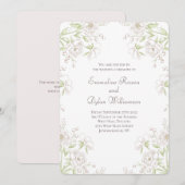 White Rose Classic Wedding 招待状 (正面/裏面)