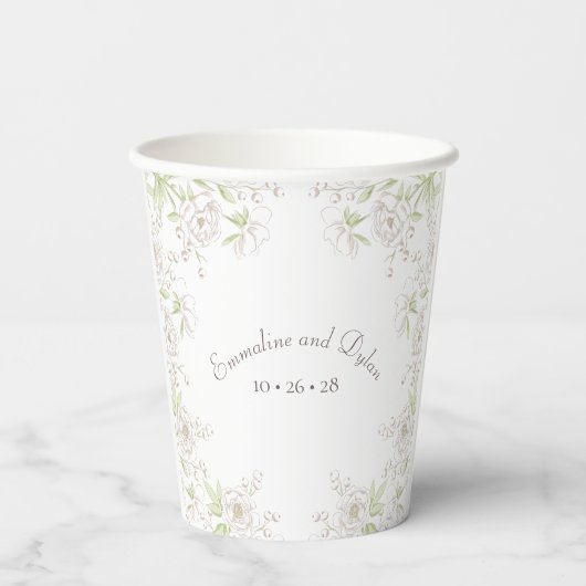 White Rose Classic Wedding 紙コップ (裏面)