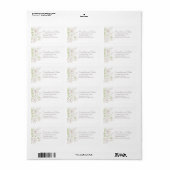 White Rose Classic Wedding Address Labels ラベル (フルシート)