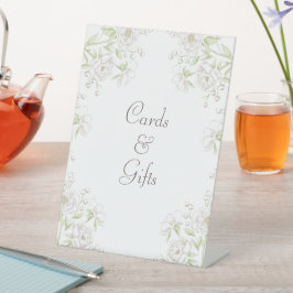 White Rose Classic Wedding Cards Gift Sign 台座サイン