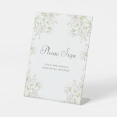 White Rose Classic Wedding Guest Book Sign 台座サイン (正面)