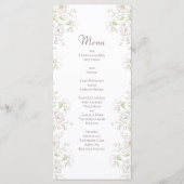 White Rose Classic Wedding Menus メニュー (正面)