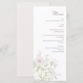 White Rose Classic Wedding Menus メニュー (正面/裏面)