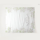 White Rose Classic Wedding Photo Backdrop タペストリー (正面(横))