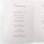 White Rose Classic Wedding Programs 三つ折りプログラム (内部最初)