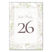 White Rose Classic Wedding Table Number テーブルナンバー (裏面)