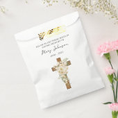 White Rose Cross Seed Packet Funeral Favor Bag フェイバーバッグ (封をした状態)
