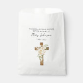 White Rose Cross Seed Packet Funeral Favor Bag フェイバーバッグ (正面)