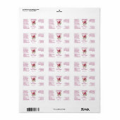 White Rose Dropper bottle label 2.375 x 1.25 ラベル (フルシート)