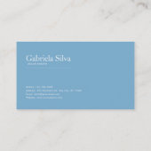 White Rose Floral and Blue Mountain Sunset 名刺 (裏面)