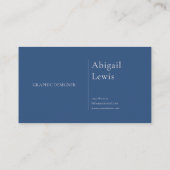 White Rose Floral and Dark Blue Cosmic Swirl 名刺 (裏面)