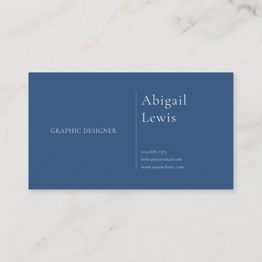 White Rose Floral and Dark Blue Cosmic Swirl 名刺 (裏面)