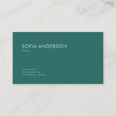 White Rose Floral and Full Moon Castle Night 名刺 (裏面)