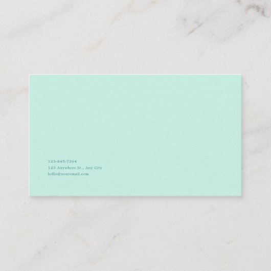 White Rose Floral and Glowing Green River Valley 名刺 (裏面)