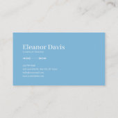 White Rose Floral and Misty Blue Mountain Frame 名刺 (裏面)