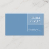 White Rose Floral and Misty Blue Mountain Valley 名刺 (裏面)