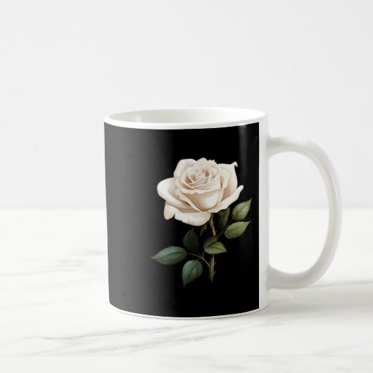 White Rose Graphic  コーヒーマグカップ (右)