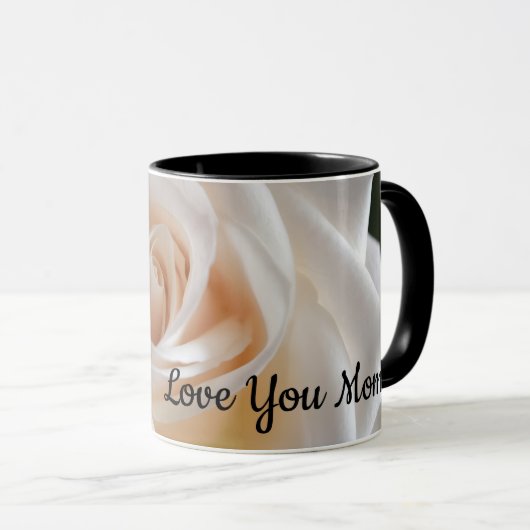 White Rose "Love You Mom" mug マグカップ (正面右)