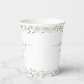 White Rose Peony Flower Wedding Paper Cups 紙コップ (右)