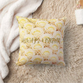 White Rose Personalized Floral Pillow クッション (ブランケット)