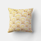 White Rose Personalized Floral Pillow クッション (裏面)