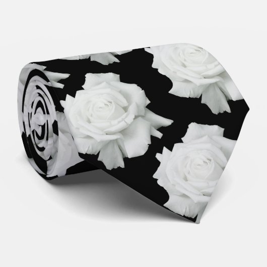 White Rose Petals Necktie ネクタイ (ロール)