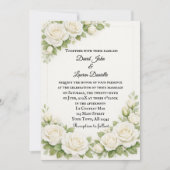 White Rose Requiem Wedding Photo Invitation 招待状 (正面)