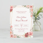 White Rose Wedding Card 招待状 (スタンド正面)