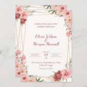 White Rose Wedding Card 招待状 (正面/裏面)