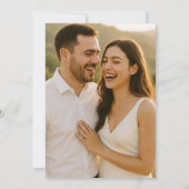 White Rose Wedding Photo Invitation 招待状 (裏面)