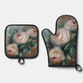 White Roses 鍋つかみ&鍋敷きセット (正面)