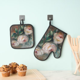 White Roses 鍋つかみ&鍋敷きセット