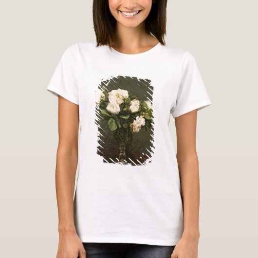 White Roses, 1875 (キャンバス上の油) Tシャツ (正面)