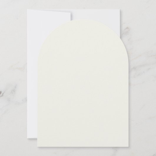 White Roses 3D Flowers Modern Arch Wedding 招待状 (裏面)