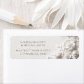 White Roses 3D Flowers |  Wedding ラベル (インサイチュ)