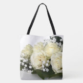 White Roses All Over Print Tote Bag トートバッグ (裏面)